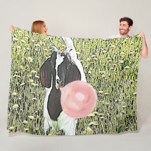 GOAT   Bubblegum Boer Kid Goat  by GetYerGoat™ Fleece Blanket