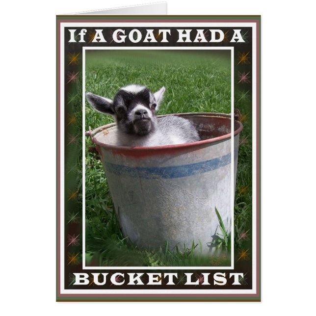 Goat Bucket List Card (Front)