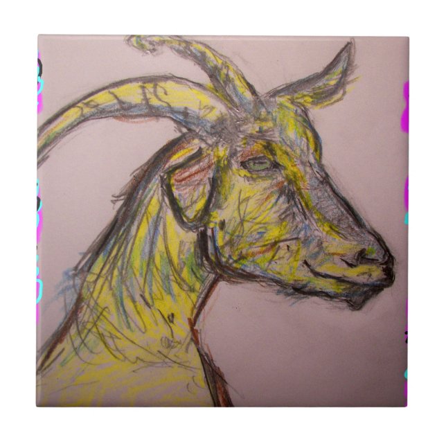Goat Ceramic Tile (Front)