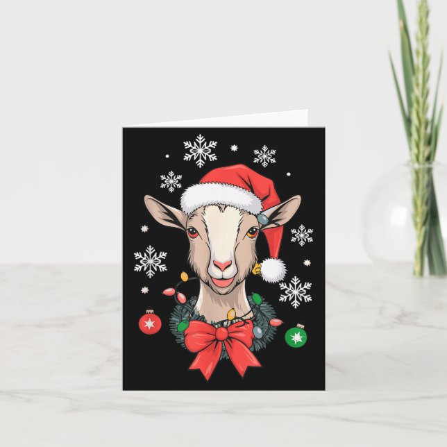 Goat Christmas  Card (Front)