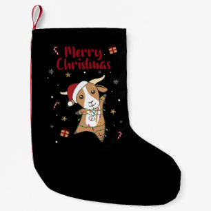 Goat Christmas Goats Winter Animals Adult Cloth Fa Small Christmas Stocking