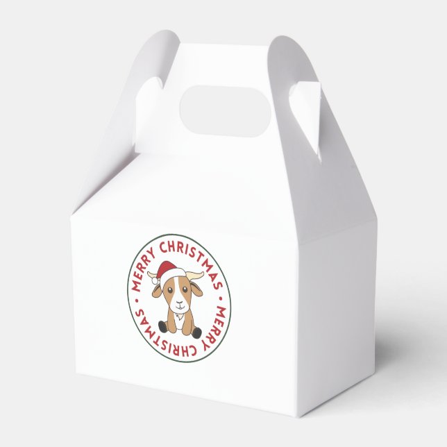 Goat Christmas Goats Winter Animals Favour Box (Front Side)