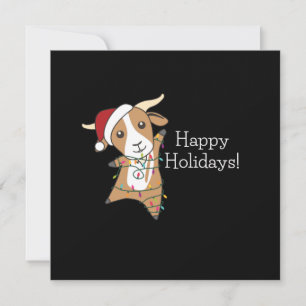 Goat Christmas Goats Winter Animals Invitation