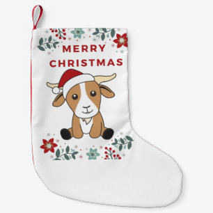 Goat Christmas Goats Winter Animals Small Christmas Stocking