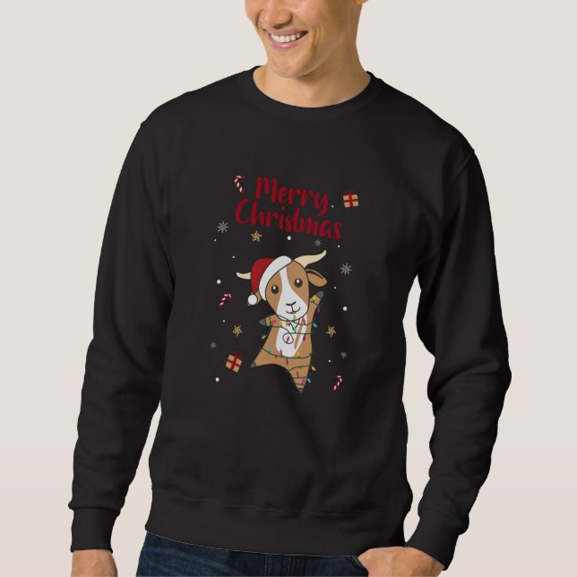 Goat Christmas Goats Winter Animals Sweatshirt (Front)
