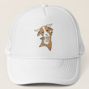 Goat Christmas Goats Winter Animals Trucker Hat