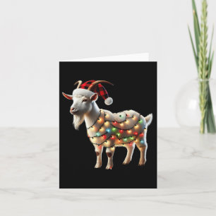 Goat Christmas Goats Xmas Goat Lover  Card