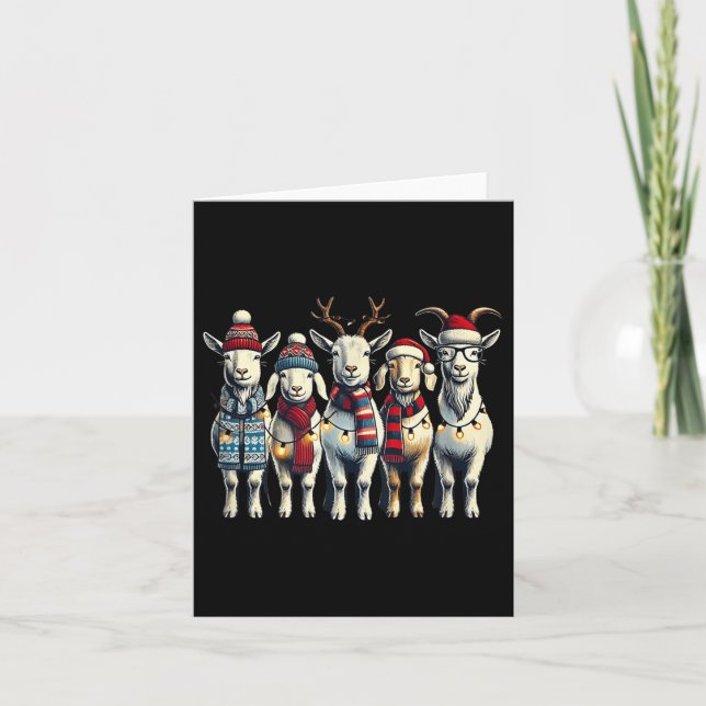 Goat Christmas Goats Xmas Goat Lover  Card (Front)
