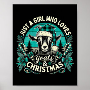 Goat Christmas Goats Xmas Goat Lover  Poster