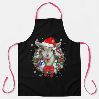 Goat Christmas Ornament Apron
