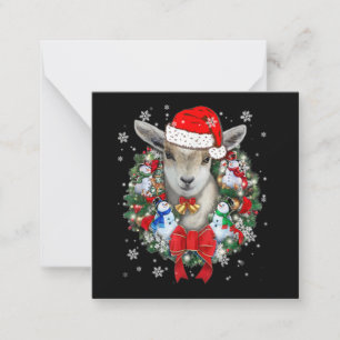 Goat Christmas Ornament Card