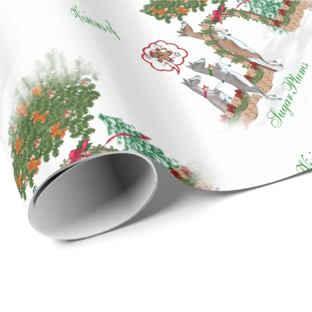 Goat Christmas Visions of Sugar Plums Wrapping pap Paper (Roll Corner)