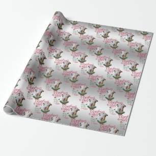 GOAT   Christmas Wishes Baby Goat Kisses LaMancha Wrapping Paper