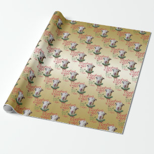 GOAT   Christmas Wishes Baby Goat Kisses LaMancha Wrapping Paper