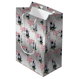 GOAT   Christmas Wishes Baby Goat Kisses Nigerian Medium Gift Bag