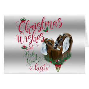 GOAT Christmas Wishes Baby Goat Kisses Nubians