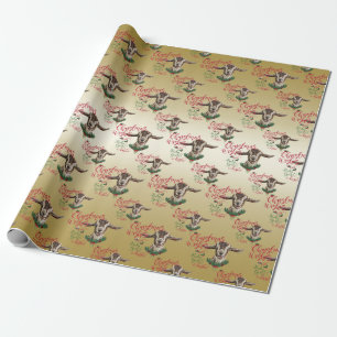 GOAT   Christmas Wishes Baby Goat Kisses Togg Wrapping Paper