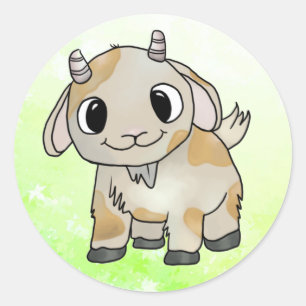 goat classic round sticker