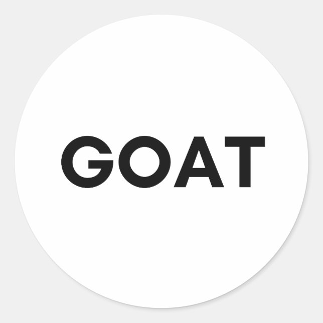 goat classic round sticker (Front)