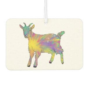 Goat Colourful Funny Farm Baby Animal Art Humour Car Air Freshener