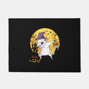 Goat Dabbing Witch Pumpkin Funny Dog Halloween Doormat