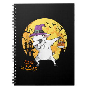 Goat Dabbing Witch Pumpkin Funny Dog Halloween Notebook