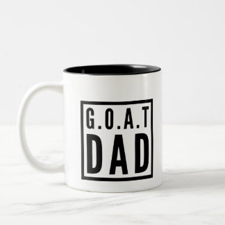 GOAT dad - best of all time Two-Tone Coffee Mug