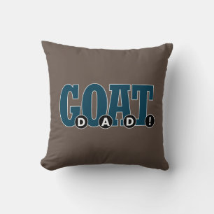 "GOAT DAD!" For Dad Graphic Print Cushion