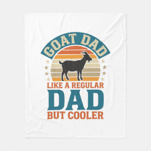 Goat Dad Like a Regular Dad But Cooler Vintage Shi Fleece Blanket