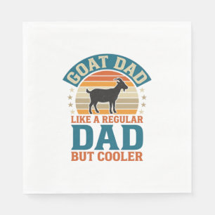 Goat Dad Like a Regular Dad But Cooler Vintage Shi Napkin