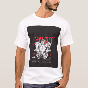GOAT Dark Side – Powerful Black & White Graphic T- T-Shirt