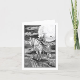 GOAT DEMON, SURE FOOTED STEED HALLOWEEN GOTH Blank Holiday Card