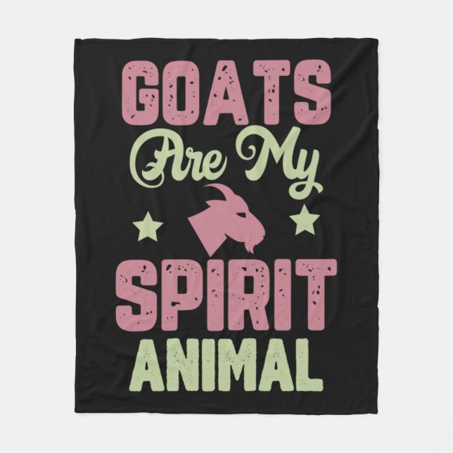 Goat design fleece blanket (Front)