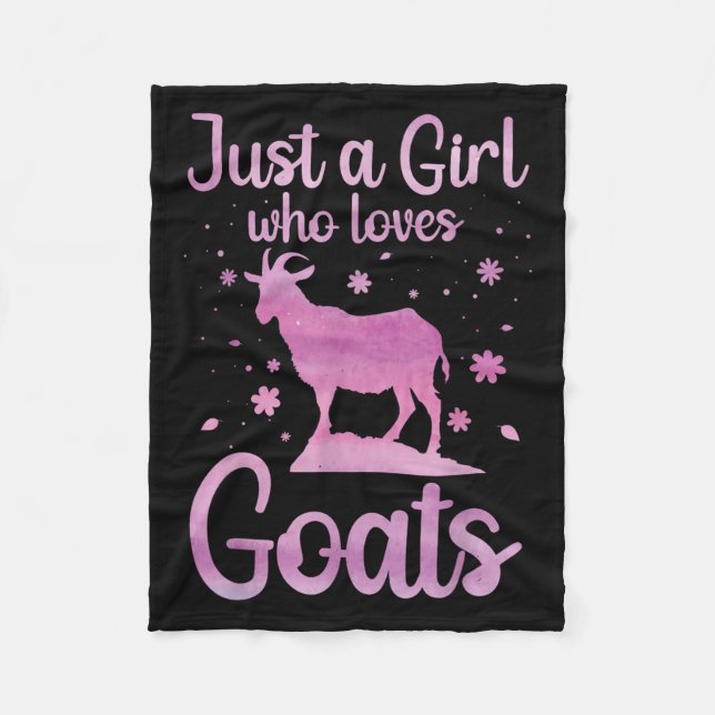 Goat Design For Women Girls Pygmy Goat Farmer Goat Fleece Blanket (Front)