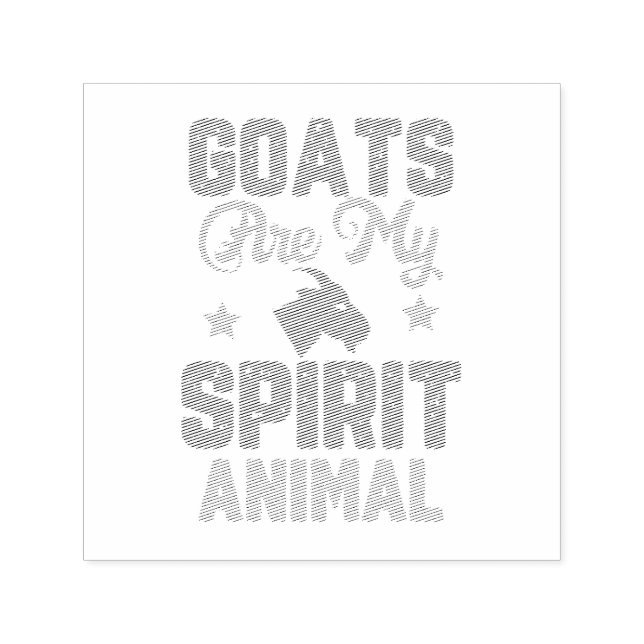Goat design self-inking stamp (Design)
