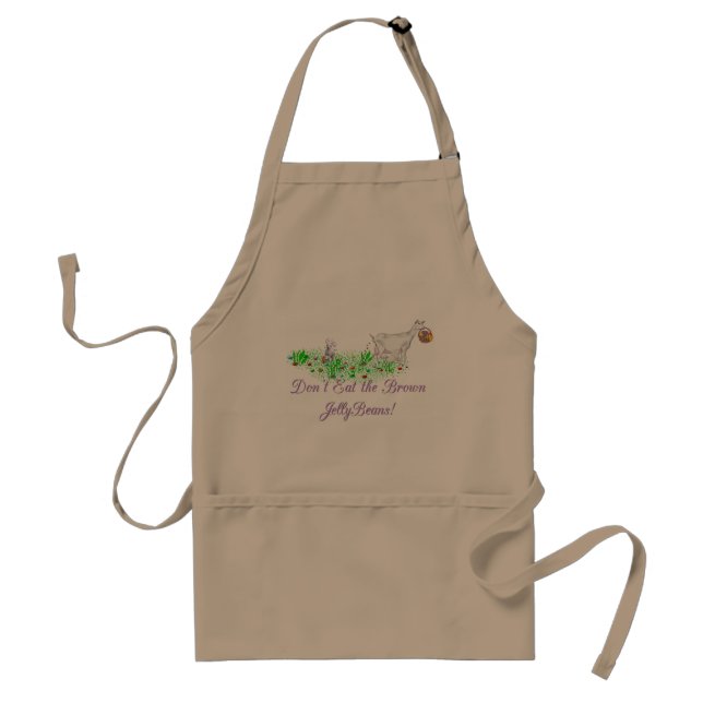 Goat Don't Eat the Brown Jelly Beans Standard Apron (Front)