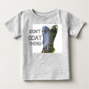 Goat "DON'T GOAT THERE" Infant Organic Creeper