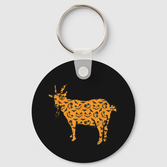 Goat Easy Halloween Outfit Key Ring (Front)