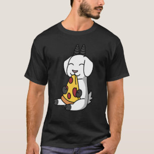 Goat Eating Pizza Pet T-Shirt