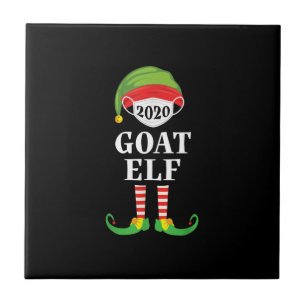 Goat Elf Matching Christmas Group Party Family Ceramic Tile
