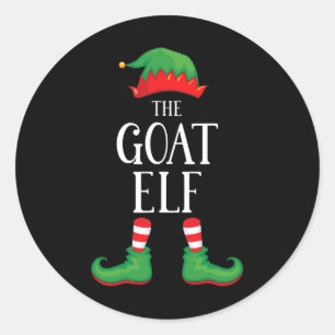 Goat Elf Matching Group Xmas Funny Family Christma Classic Round Sticker