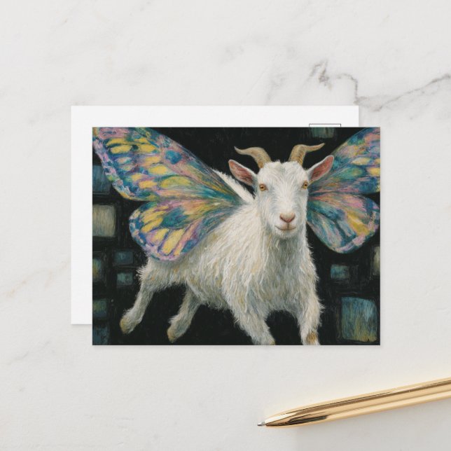 Goat Fairy Postcard (Front/Back In Situ)