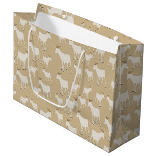 Goat Farm Animal Pattern Large Gift Bag