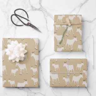 Goat Farm Animal Pattern  Wrapping Paper Sheet