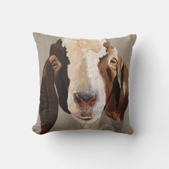 Goat Farmhouse Pillow (Front)