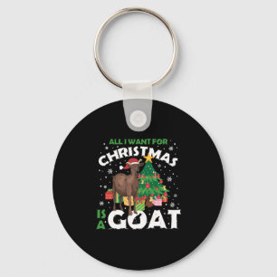 Goat For Christmas Funny Christmas Gift Key Ring