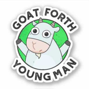 Goat Forth Young Man Funny Animal Pun 