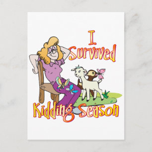 GOAT   Funny Kidding Season by GetYerGoat Postcard