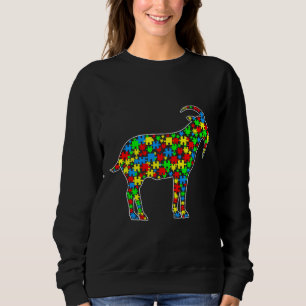 Goat Funny Puzzle Animals Autism Awareness Sweatshirt