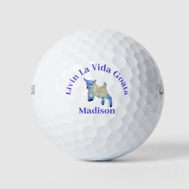 Goat Funny Saying Animal Humour Personalise Golf Balls (Front)